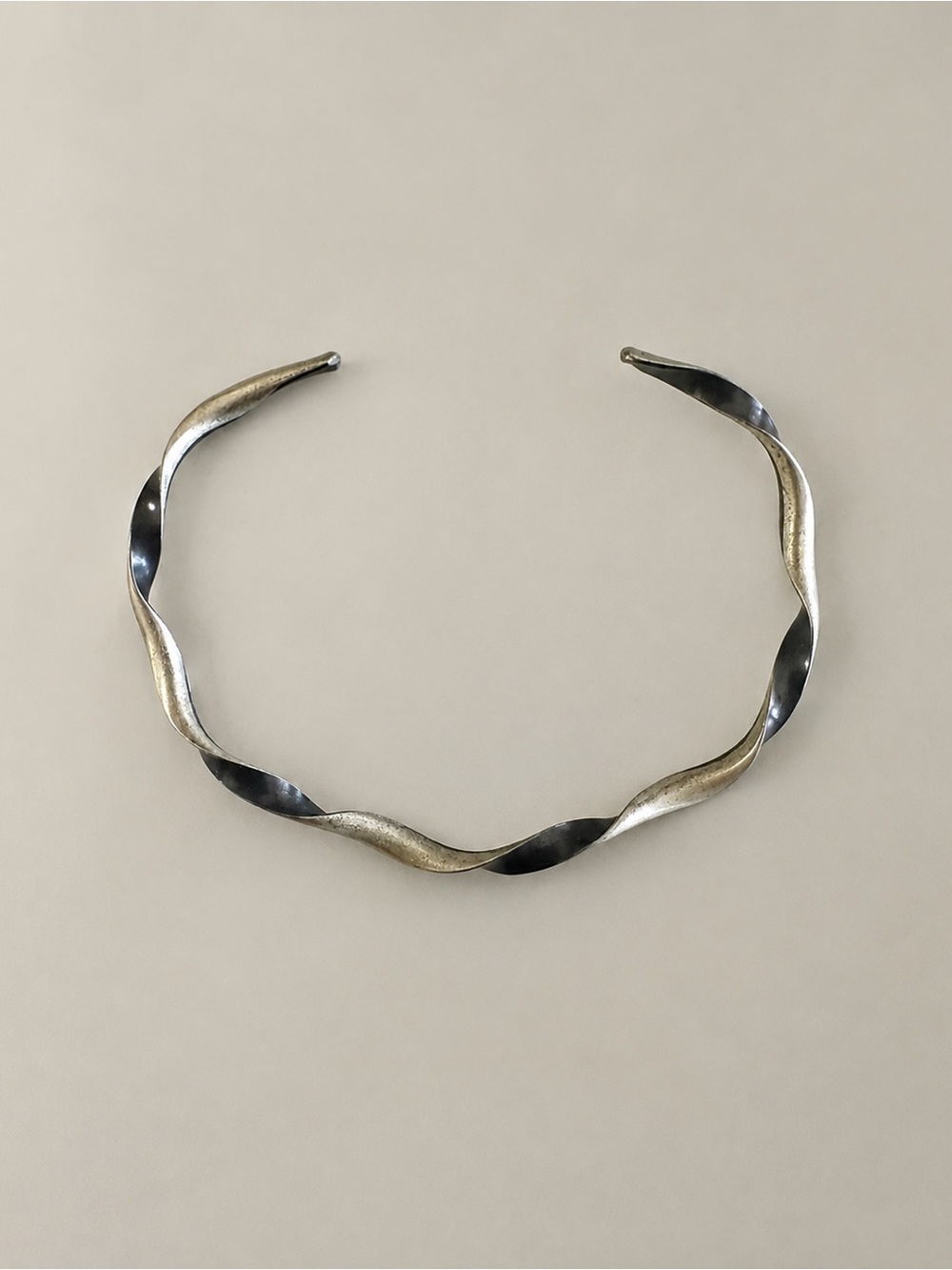 Martin Taber Taber Studios Sculptural Twisted Cuff Bracelet Artisan Modernist